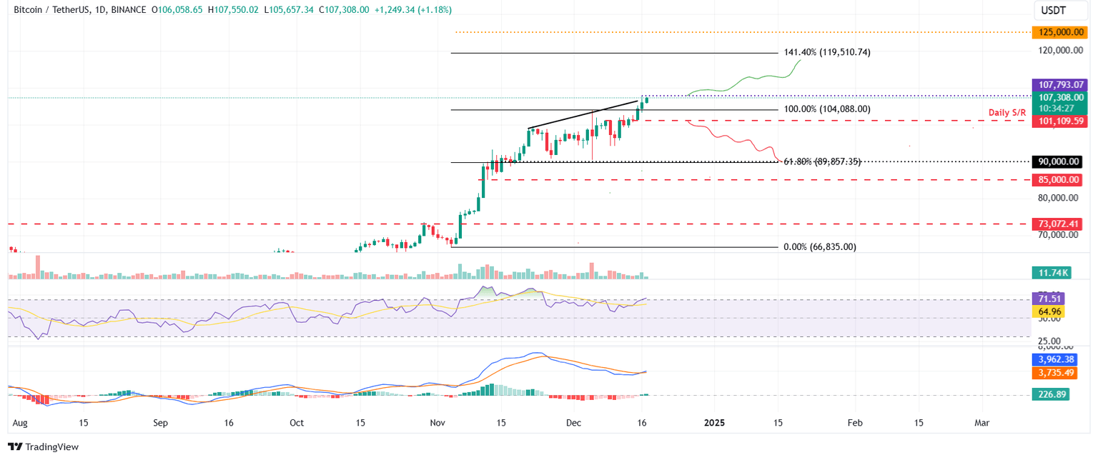 BTC/USDT daily chart