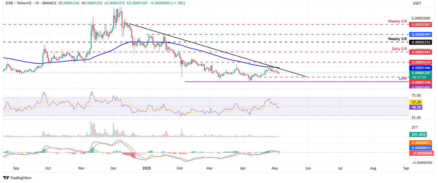 SHIB/USDT daily chart