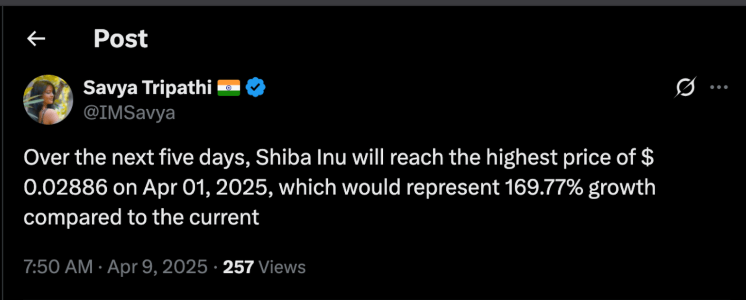 India-based analyst IMSavya predicts SHIB price could reach $0.02886 