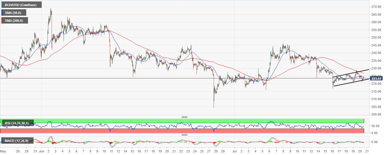 BCH/USD 1-hour chart