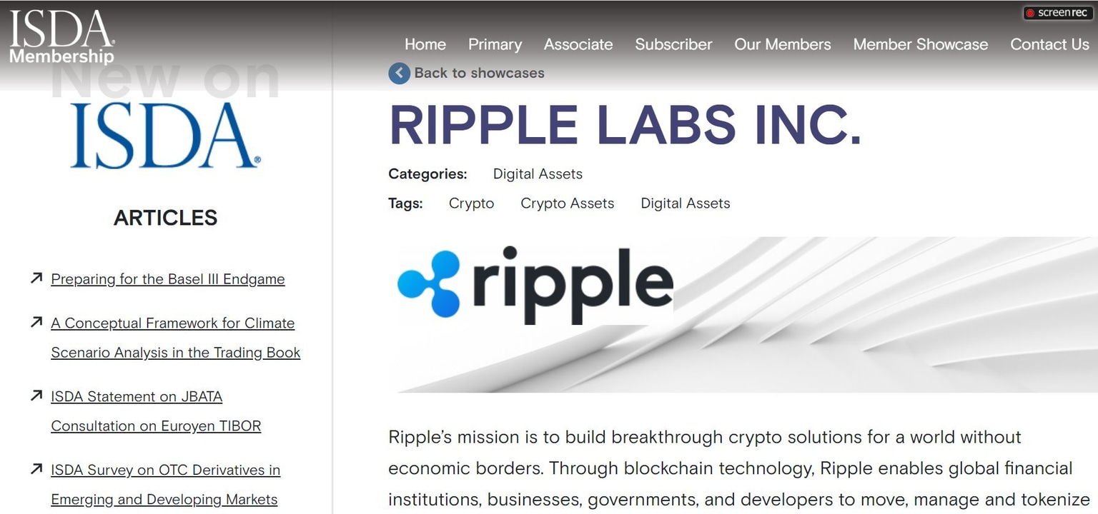 Ripple joins ISDA