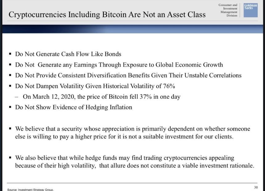 Goldman Sachs Bitcoin