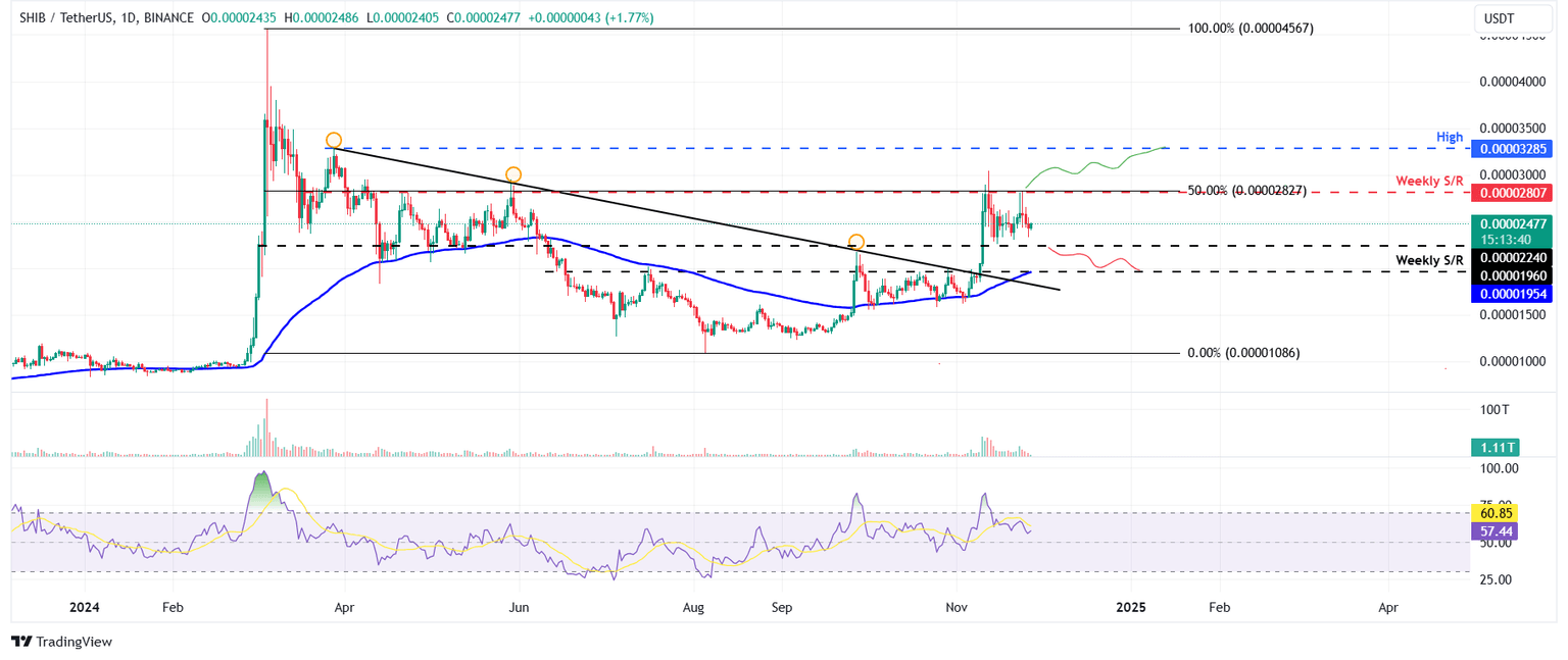 SHIB/USDT daily chart