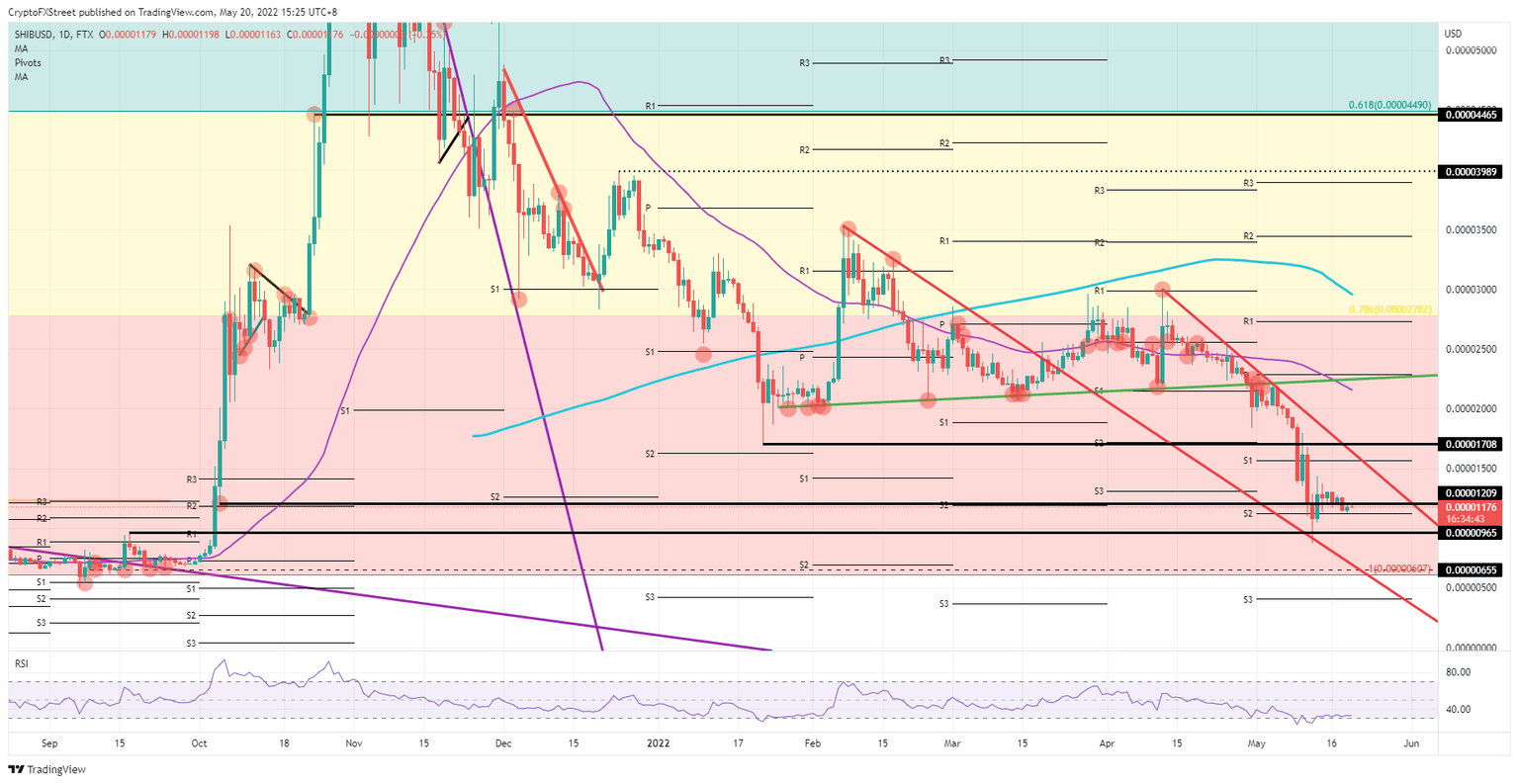 SHIB/USD daily chart