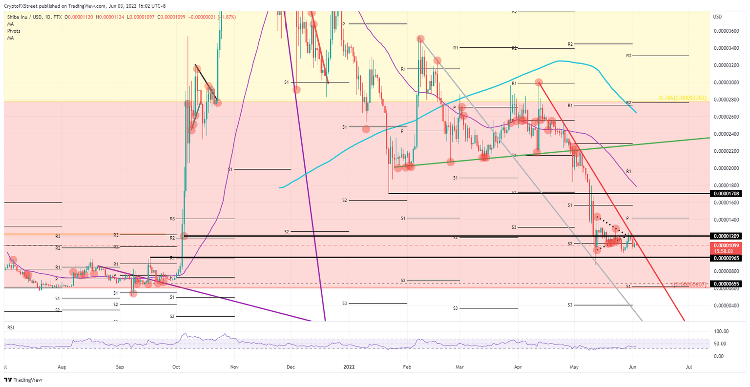 SHIB/USD daily chart