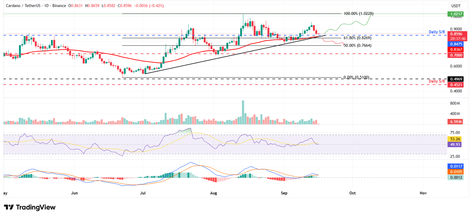 ADA/USDT daily chart