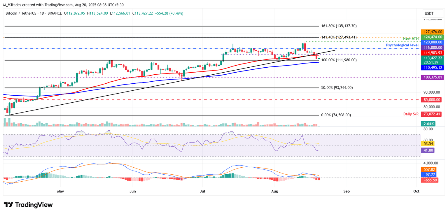 BTC/USDT daily chart