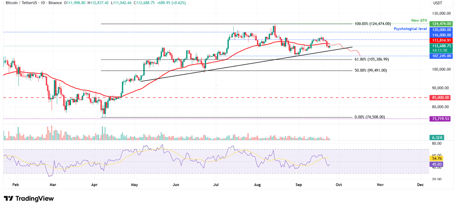 BTC/USDT daily chart