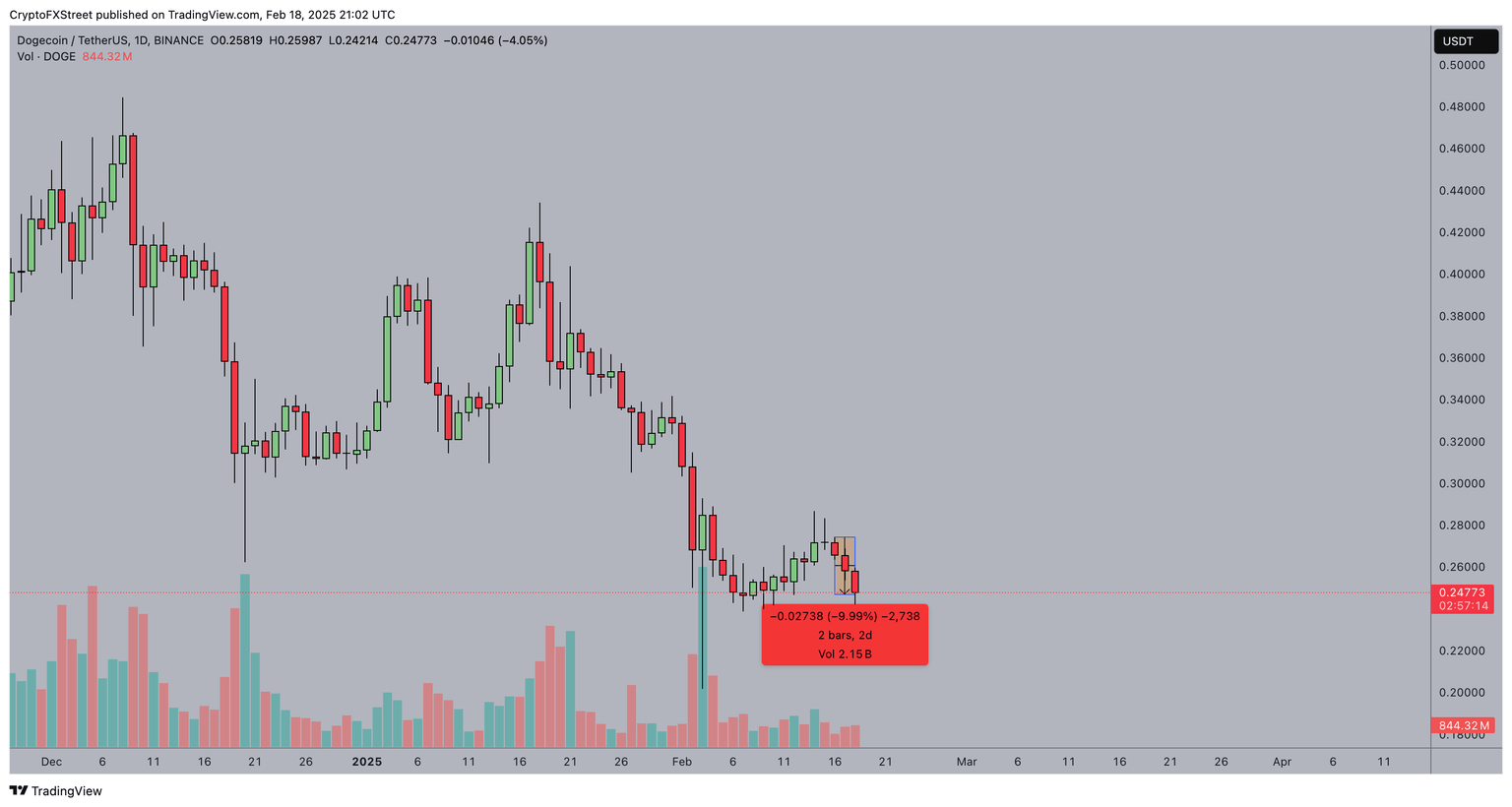 Dogecoin Price Analysis | DOGEUSDT | Feb 18, 2025