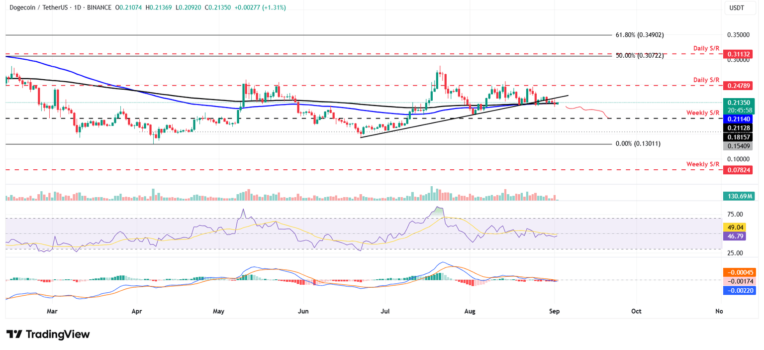 DOGE/USDT daily chart