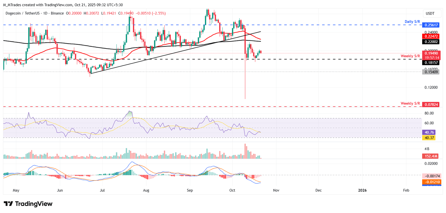 DOGE/USDT daily chart