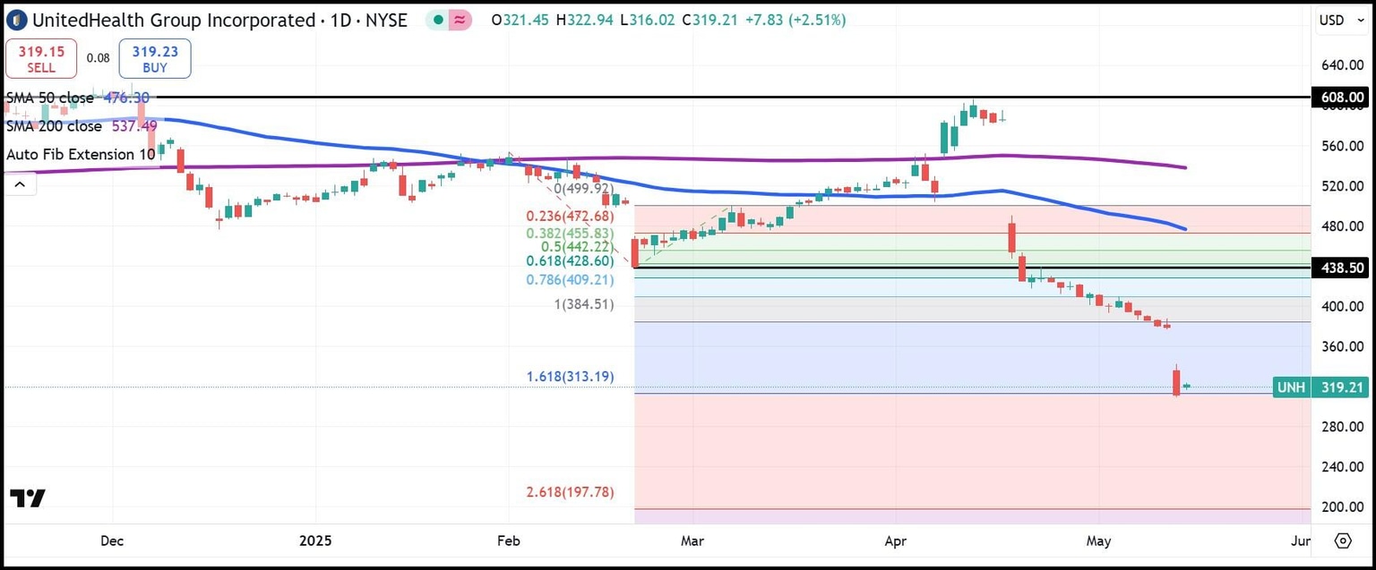 UNH daily stock chart