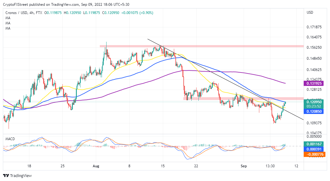 CRO/USD four-hour chart