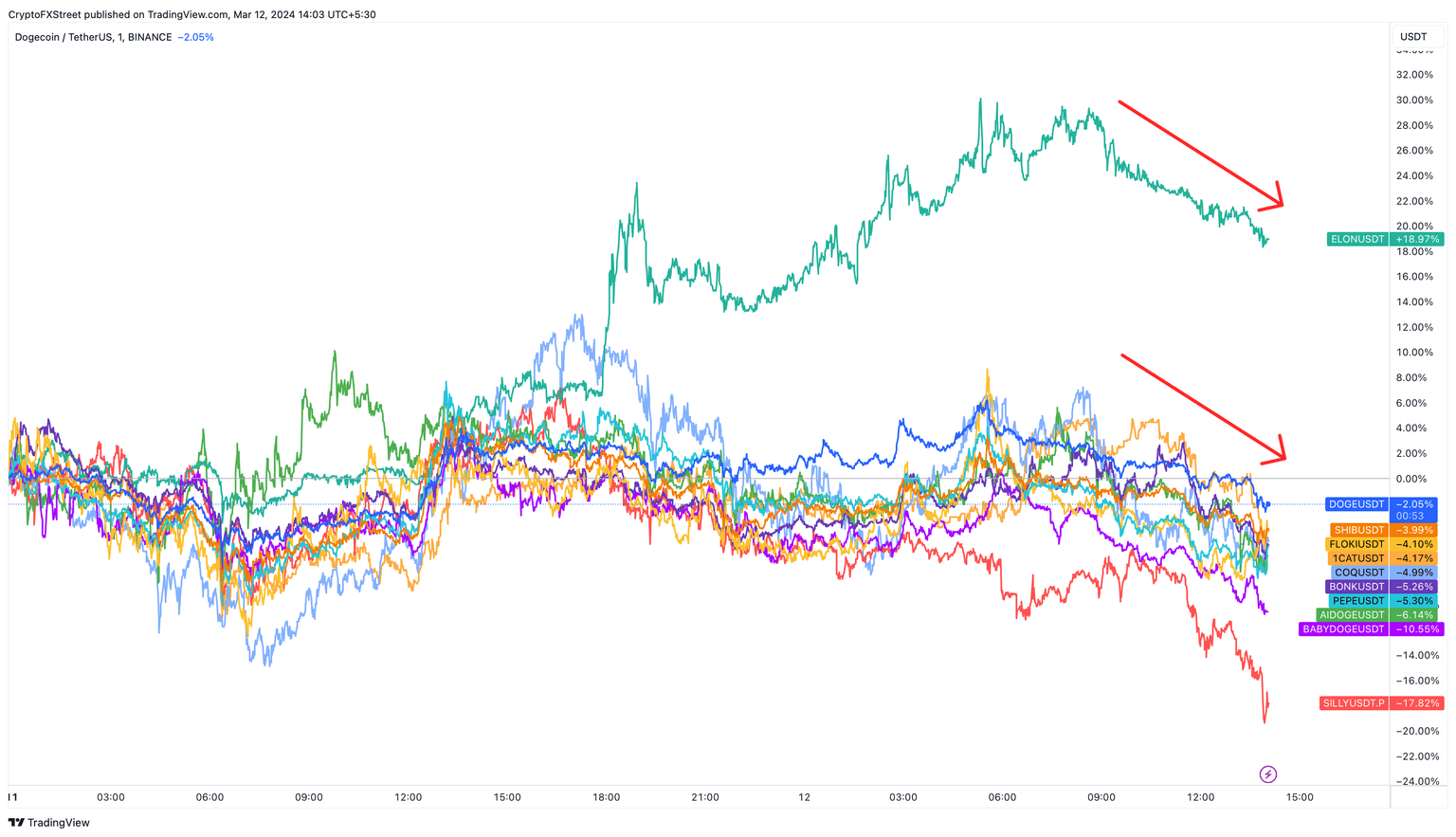 Meme coin performance