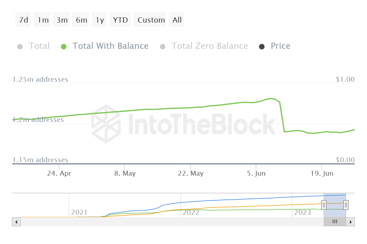 PEPE total addresses