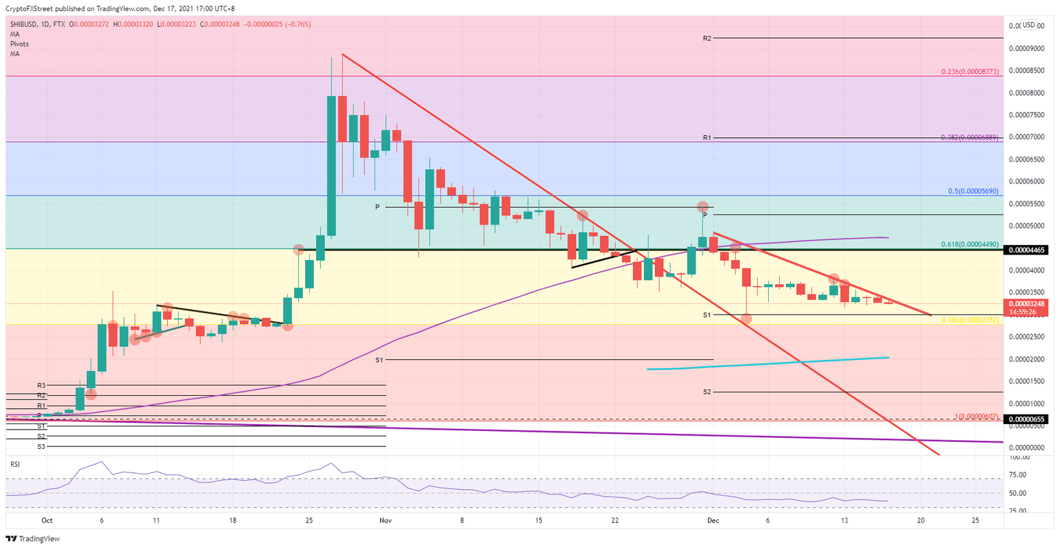 SHIB/USD daily chart