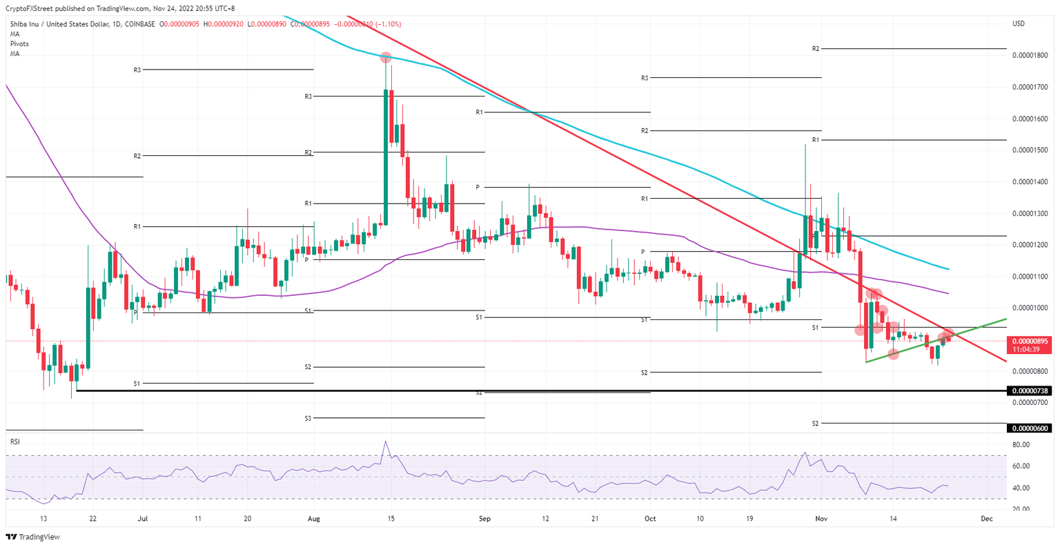 SHIB/USD daily chart
