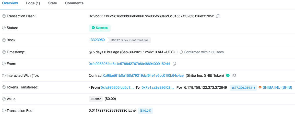 Shiba Inu whale purchase