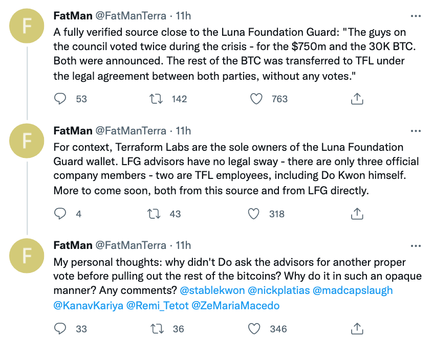 FatManTerra whistleblower tweets