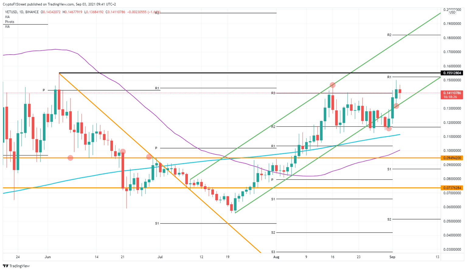 VET/USD daily chart