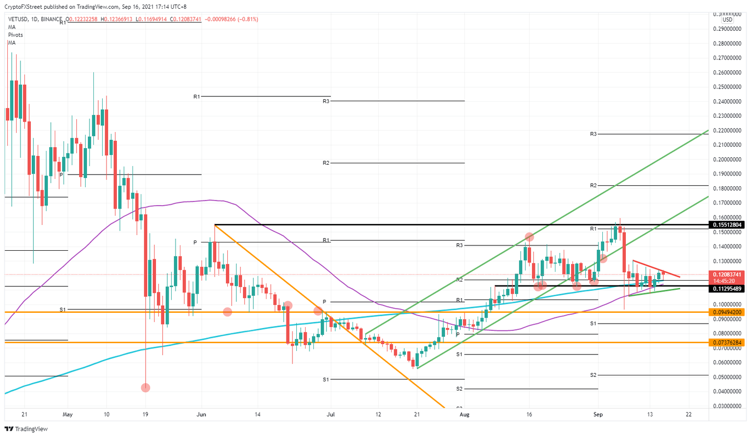 VET/USD daily chart