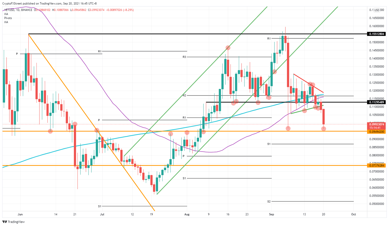 VET/USD daily chart