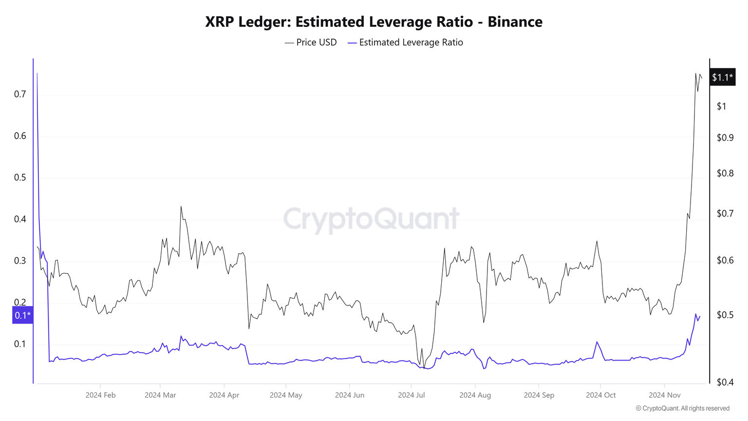 XRP Estimated Leverage Ratio