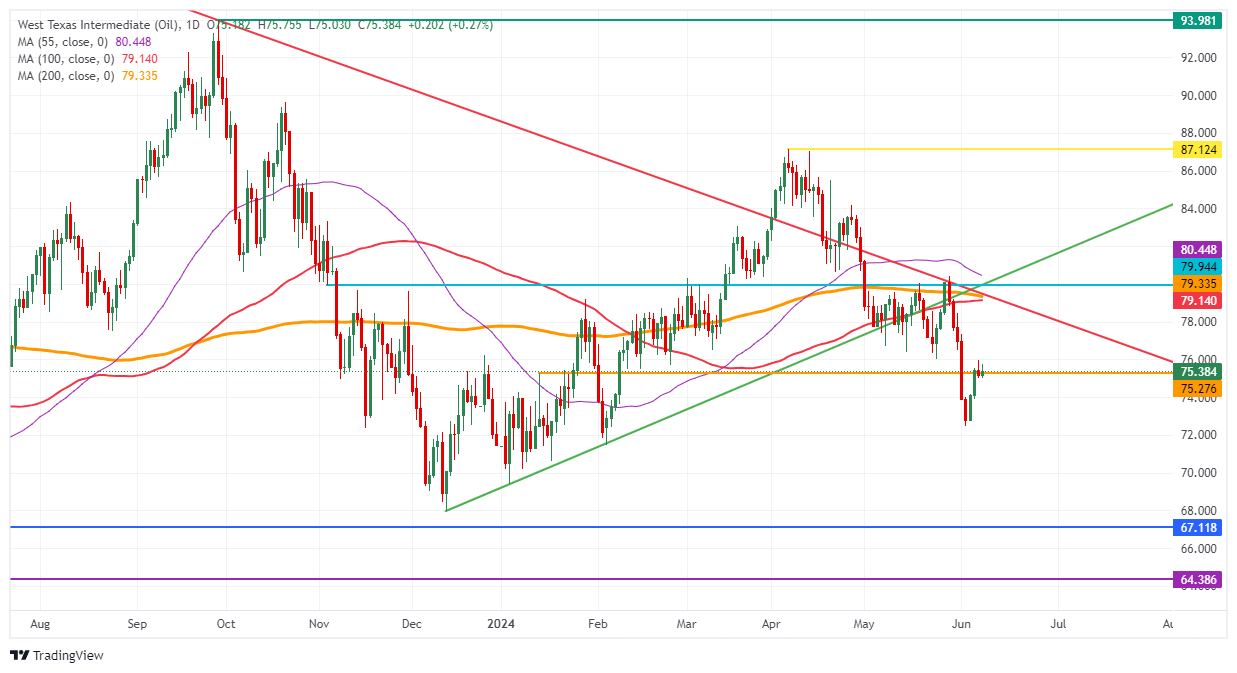 US WTI Crude Oil: Daily Chart