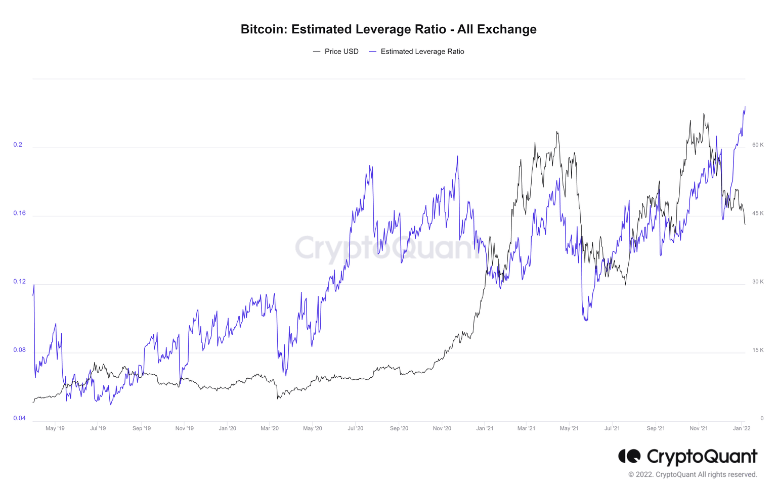 BTC estimated leverage
