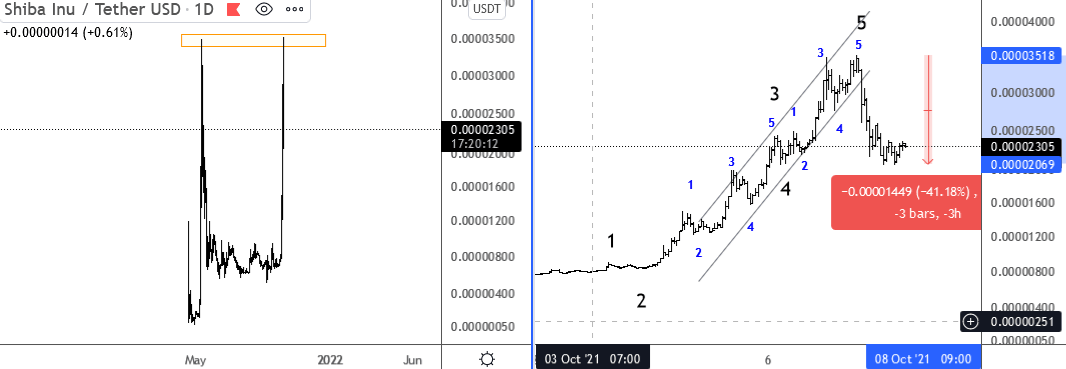 Shiba Inu Elliott wave Analysis